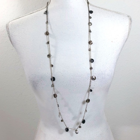 Etienne Aigner Long Multi-sized Disc Necklace - Picture 3 of 6